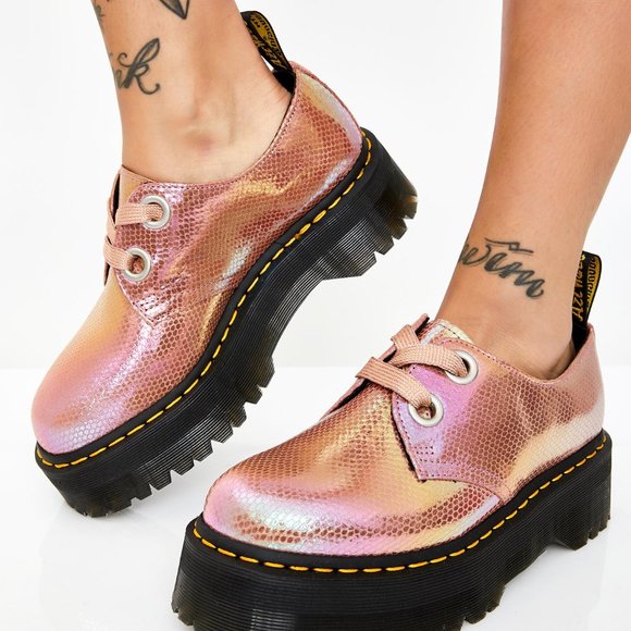 Dr. Martens Shoes - Dr. Martens Holly, Iridescent Pink, size 7